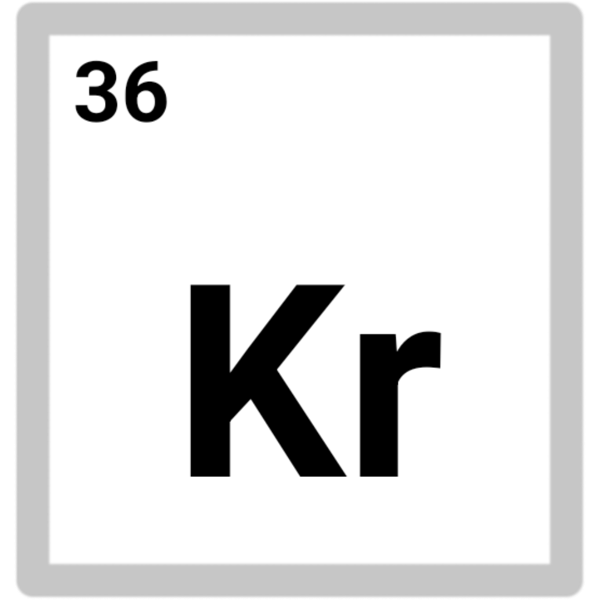a white square with "Kr" in the middle with "36" in the top left corner.